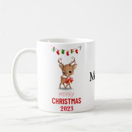 CANECA DE CAFÉ PRESENTE DE NATAL REINDÍVEL PERSONALIZADO PARA TOD