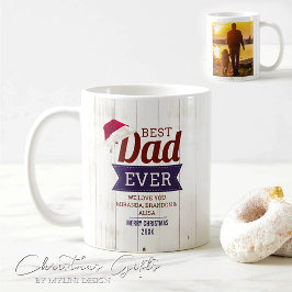 Caneca De Café Presente de Natal Rustic Best Pai Ever