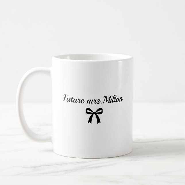 Caneca De Café Presente de Noivado Futur Mrs Mug Para Noiva (Esquerda)
