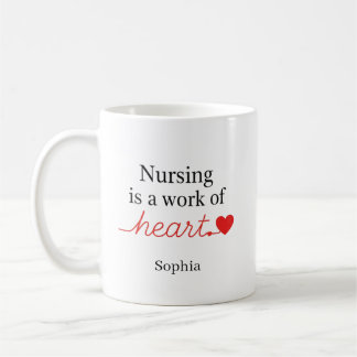Caneca De Café Presente de Nome Personalizado Enfermagem é uma Ob