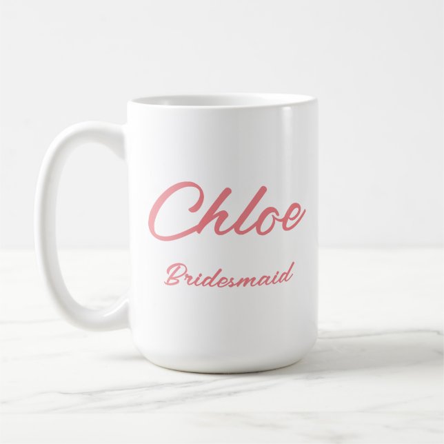 CANECA DE CAFÉ PRESENTE DE NOME PERSONALIZADO PARA BRIDESMAID (Esquerda)
