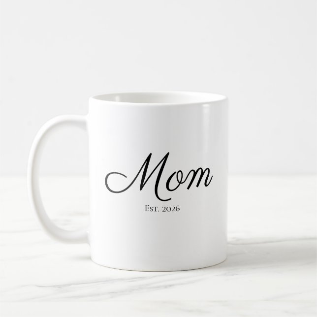 Caneca De Café Presente de Nova Mãe Estabelecida (Esquerda)