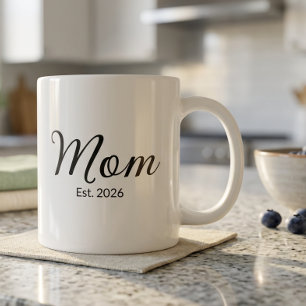 Caneca De Café Presente de Nova Mãe Estabelecida
