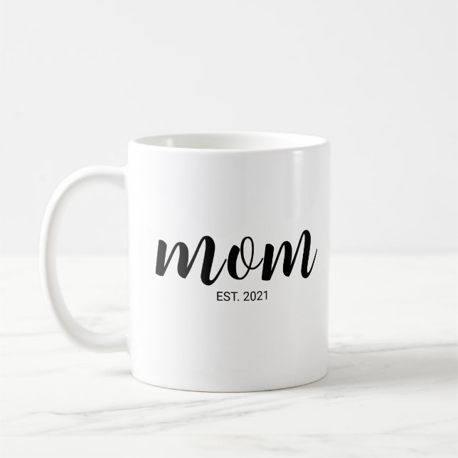 Caneca De Café Presente de Nova Mãe Estabelecida (Esquerda)