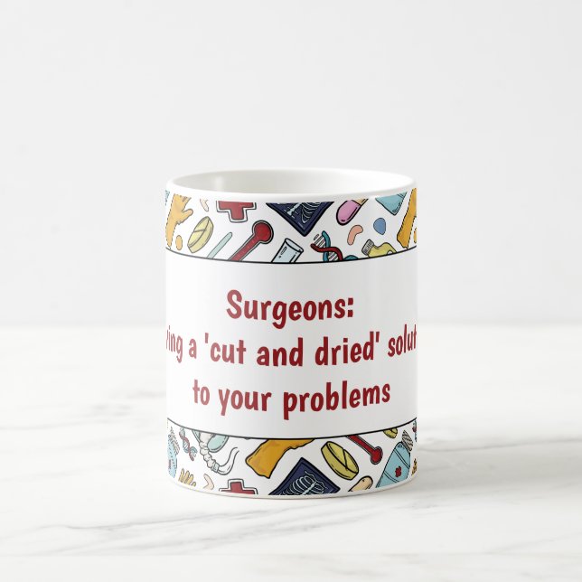 Caneca De Café Presente de padrão médico cirurgião (Centro)