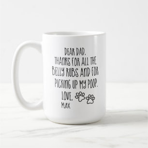 Caneca De Café Presente de Pai de Cachorro, Dia dos Pais, Pai de