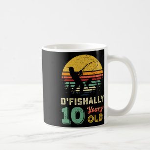 Caneca De Café Presente de pesca para 10 anos 10 anos de idade Dé