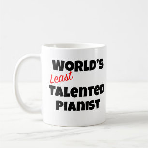 Caneca De Café Presente de pianista menos talentoso do mundo