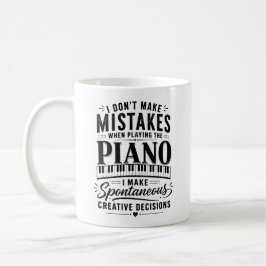 Caneca De Café Presente de Piano para Pianista e Professor de Mús