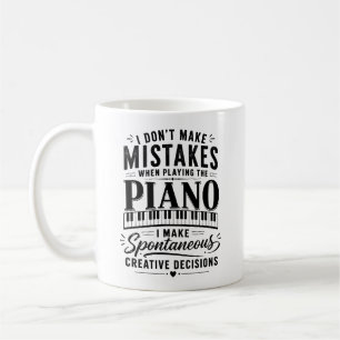 Caneca De Café Presente de Piano para Pianista e Professor de Mús