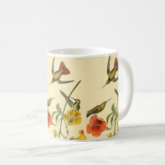 Caneca De Café Presente de pintura de Hummingbird Rufoso Vintage