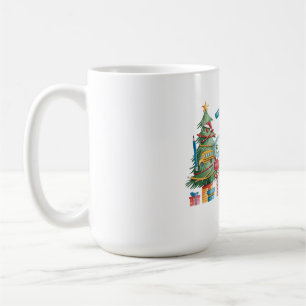 Caneca De Café Presente de Professor Feliz Natal Alegre Profess