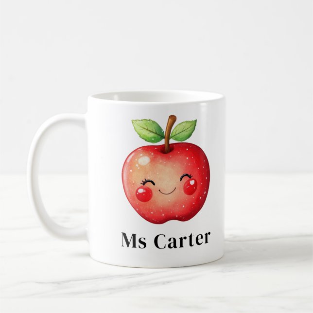 Caneca De Café Presente de Professora Personalizada Encarada de M (Esquerda)