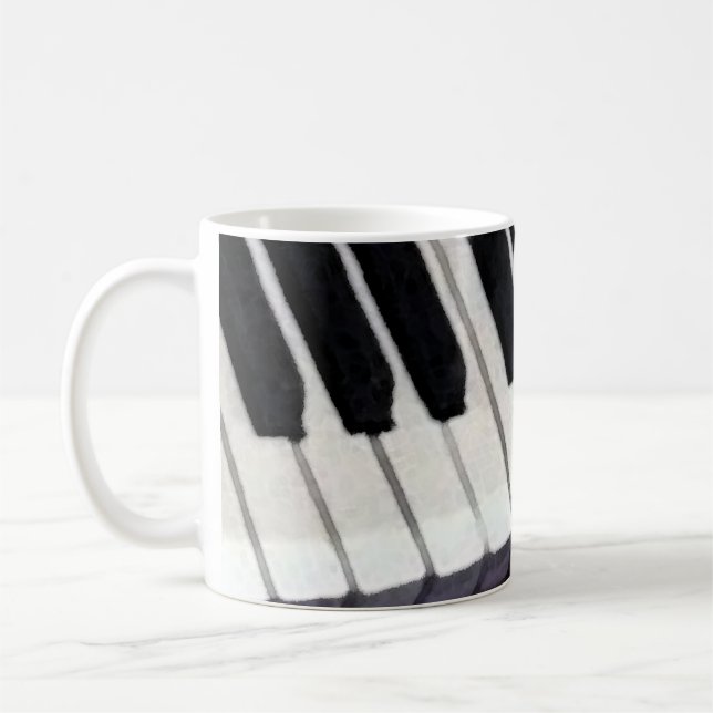 Caneca De Café Presente de Professora Piano (Esquerda)