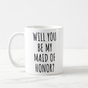 Caneca De Café Presente de Proposta para Dama de Honra Bridal