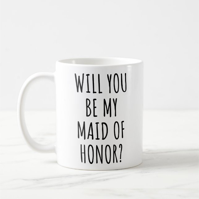 Caneca De Café Presente de Proposta para Dama de Honra Bridal (Esquerda)