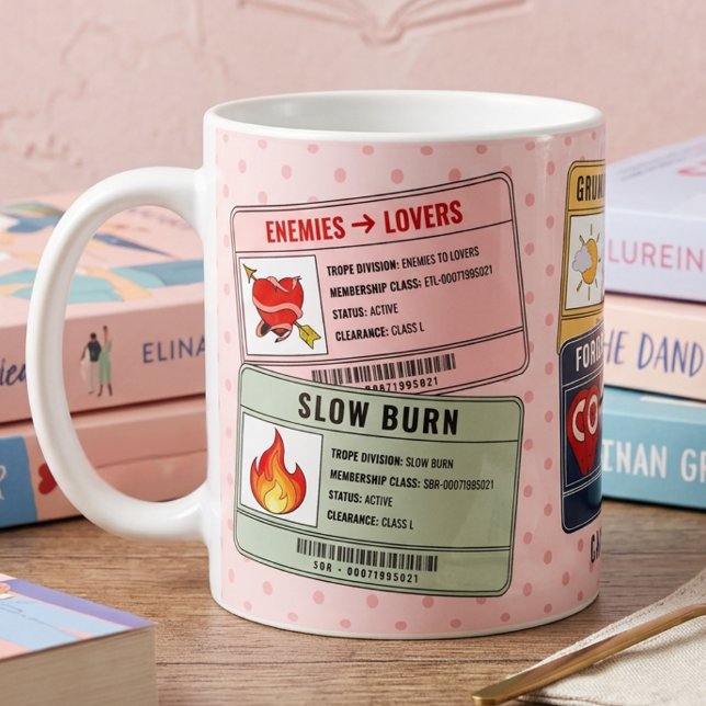 Caneca De Café Presente de Romance para Amante de Livros Engraçad (Criador carregado)