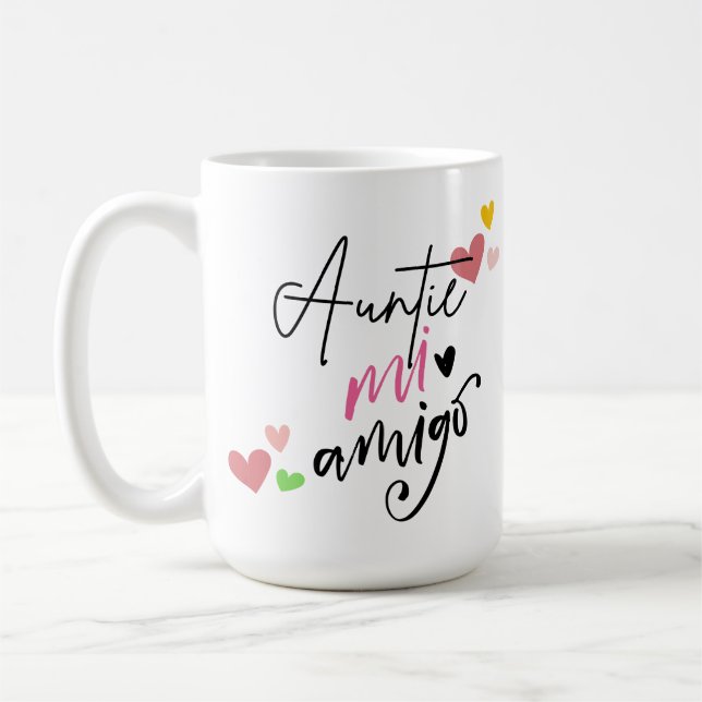 Caneca De Café Presente de roupinhas de bebê da titia pro meu ami (Esquerda)