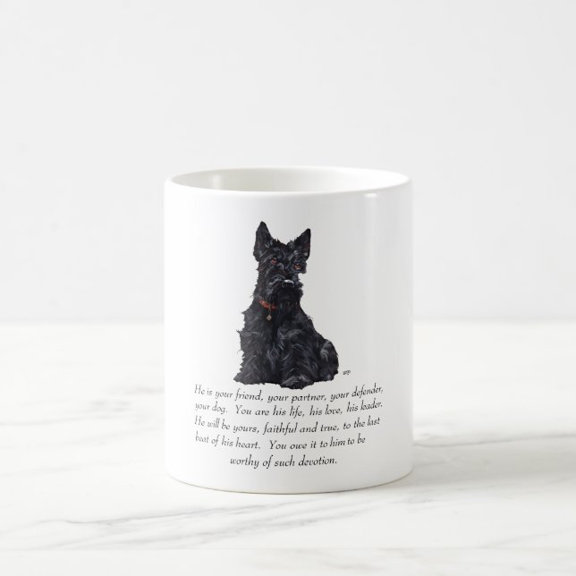 Caneca De Café Presente de Scottish Terrier - Cão MACHO (Centro)