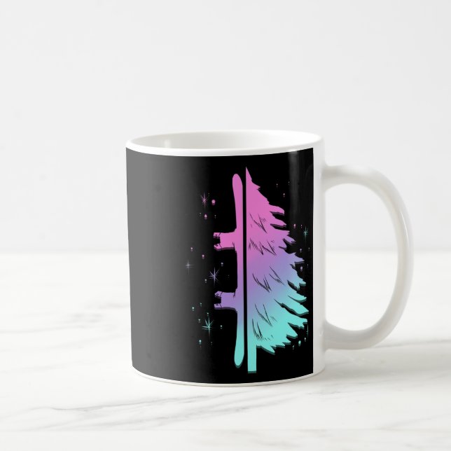 Caneca De Café Presente De Snowboard Para Feriados De Inverno Sno (Direita)