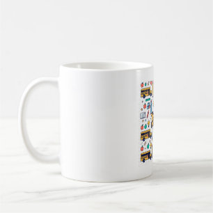 Caneca De Café Presente de Suprimentos Escolares Retro Vida de Pr