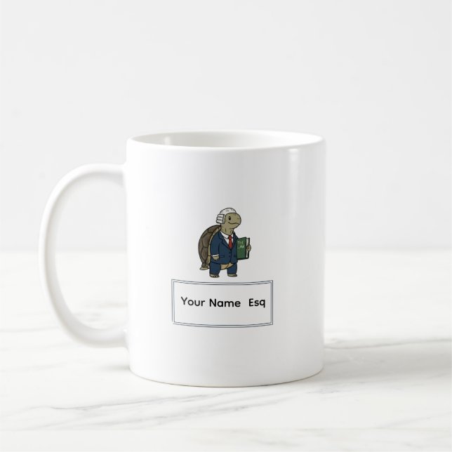 Caneca De Café Presente de Tartaruga para Advogado (Esquerda)