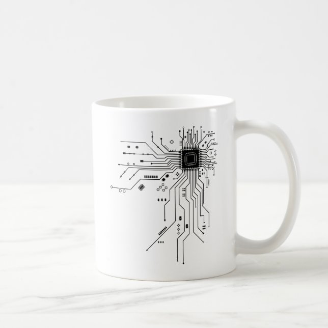 Caneca De Café Presente de tecnologia de design de circuito PCB d (Direita)