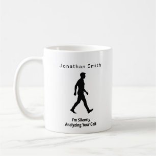Caneca De Café Presente de Terapia Física com Frase Engraçada e G