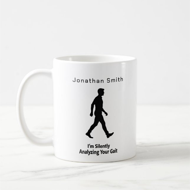 Caneca De Café Presente de Terapia Física com Frase Engraçada e G (Esquerda)
