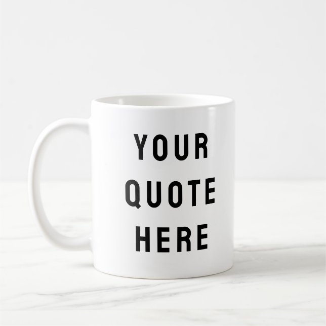Caneca De Café Presente de Texto Personalizado Aqui Personalizado (Esquerda)