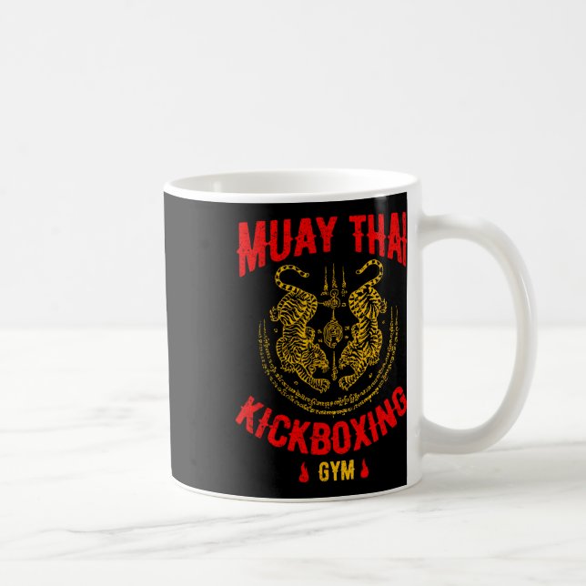 Caneca De Café Presente de Treinamento de Muay Thai Kickboxing Ti (Direita)