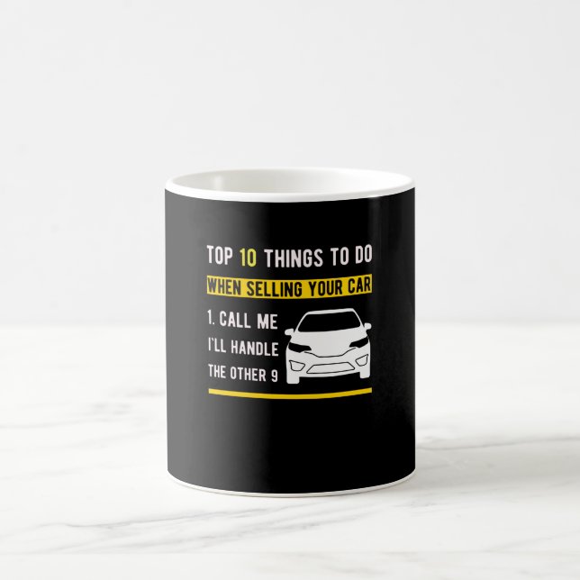 Caneca De Café Presente de vendedor de carros para vendedor de ca (Centro)