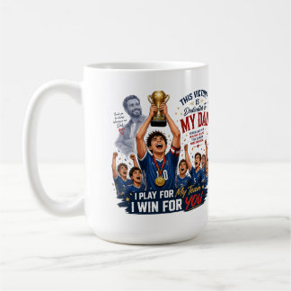 Caneca De Café Presente de Vitória no Futebol Dedica ao Meu Pai