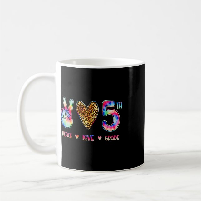 Caneca De Café Presente de Volta às Aulas do Grupo do 5º Ano Paz  (Esquerda)