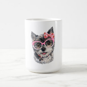 Caneca De Café Presente de Yorkshire Terrier para Amantes de Cach