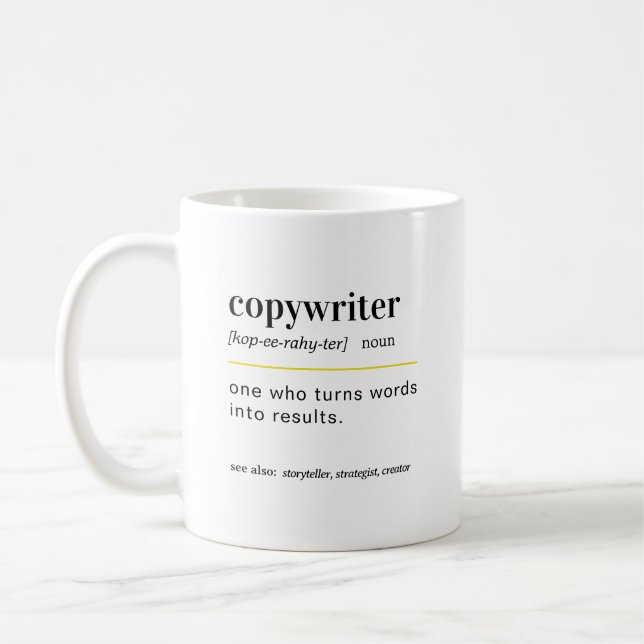 Caneca De Café Presente Definição de Redator (Esquerda)