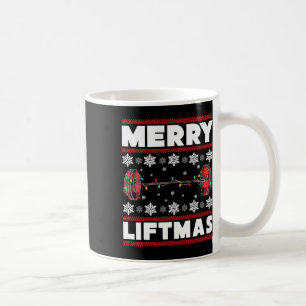 Caneca De Café Presente Diversão Natal Feliz Levantamento Ginásio