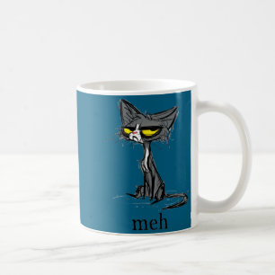 Caneca De Café Presente Divertido de Gato Meh Para Amantes de Gat