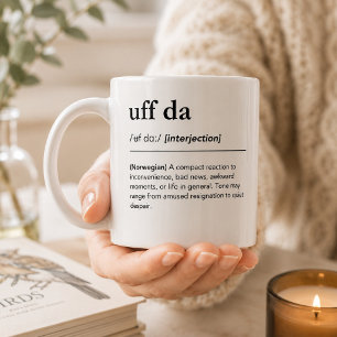 Caneca De Café Presente Divertido de Herança Norueguesa Uff Da No