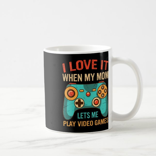 Caneca De Café Presente Divertido de Jogo para Rapazes Console Jo (Direita)