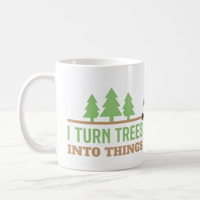 Caneca De Café Presente Divertido de Marcenaria Transformo Árvore (Esquerda)