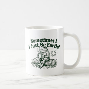 Caneca De Café Presente Divertido de Sapo Excêntrico, Às Vezes Eu