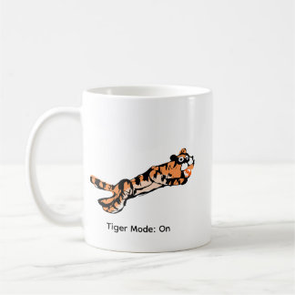 Caneca De Café Presente Divertido de Tigre Saltitante