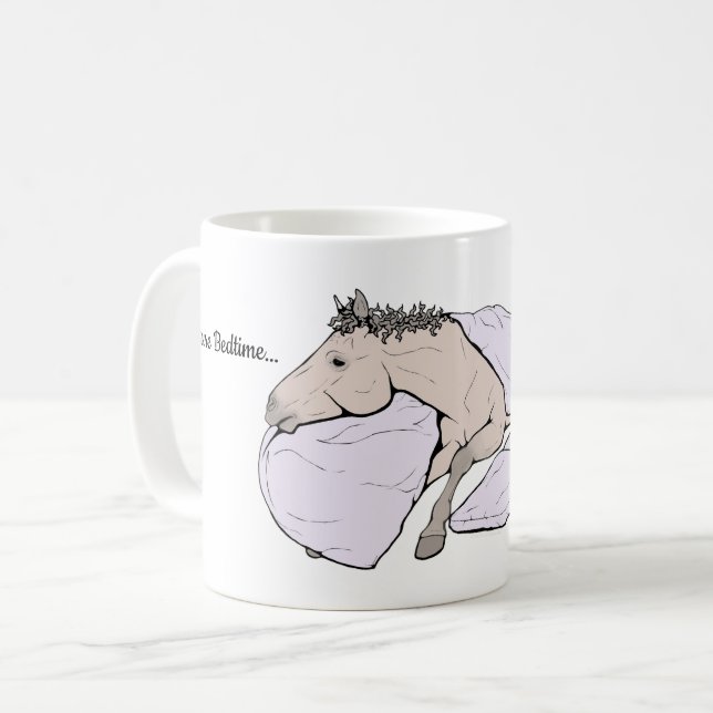 Caneca De Café Presente Divertido para Amantes de Cavalos Fantasi (Frente Esquerda)