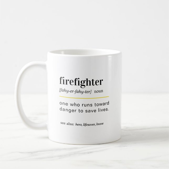 Caneca de Café Presente Divertido para Bombeiro (Esquerda)