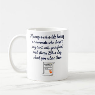 Caneca De Café Presente Divertido para Donos de Gatos