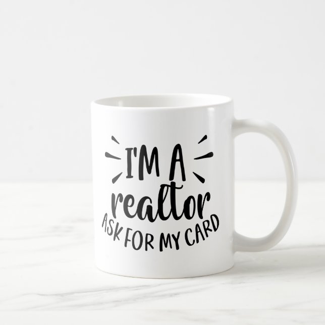 Caneca De Café Presente do Agente Imobiliário Funny House Broker  (Direita)