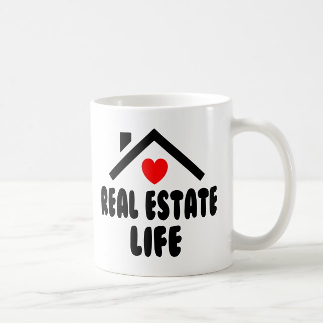Caneca De Café Presente do Agente Imobiliário Funny House Broker  (Direita)