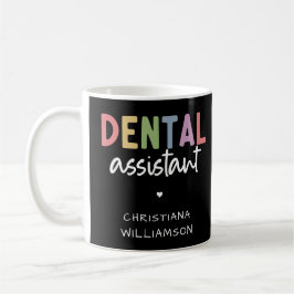 Caneca De Café Presente do Assistente Dental de Nome Personalizad