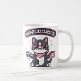 Caneca De Café Presente do Bandana do Gato Legal Sarcástico Amant